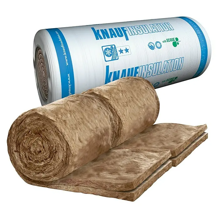 Knauf Insulation Zwischensparren-Dämmrolle Unifit 037 - L x B x H: 610 x 120 x 10 cm, Wärmeleitgruppe: 037 - Diagonale Ansicht