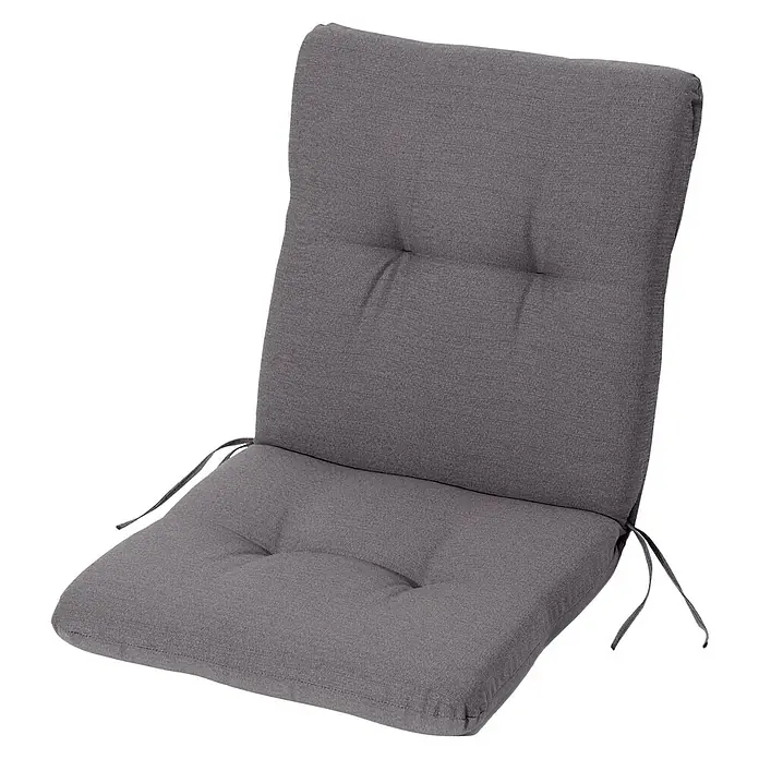 Sunfun Island Niederlehner-Auflage - Taupe, L x B x H: 98 x 48 x 9 cm, Polyester - Diagonale Ansicht