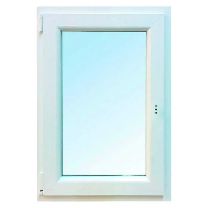 Solid Elements Ventana de PVC Practicable-Oscilobatiente - An x Al: 60 x 90 cm, Izquierda, Blanco, Sin persiana - Vista frontal