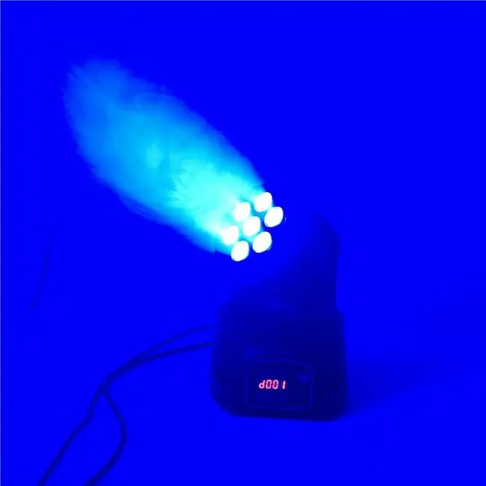 LED-Licht Disco Stage Light rotierend - Anzahl Leuchtmittel: 7 Stk., Leuchtmittel: LED, Schwarz, Lichtfarbe: RGB - Anwendungsbeispiel