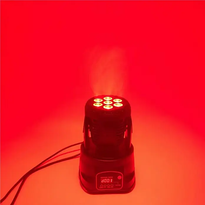 LED-Licht Disco Stage Light rotierend - Anzahl Leuchtmittel: 7 Stk., Leuchtmittel: LED, Schwarz, Lichtfarbe: RGB - Anwendungsbeispiel