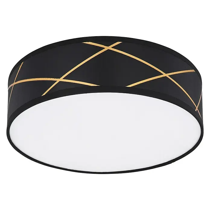 Globo LED-Deckenleuchte rund Bemmo - 12 W, Ø x H: 30 x 9 cm, Schwarz/Gold, Warmweiß - Ansicht von unten