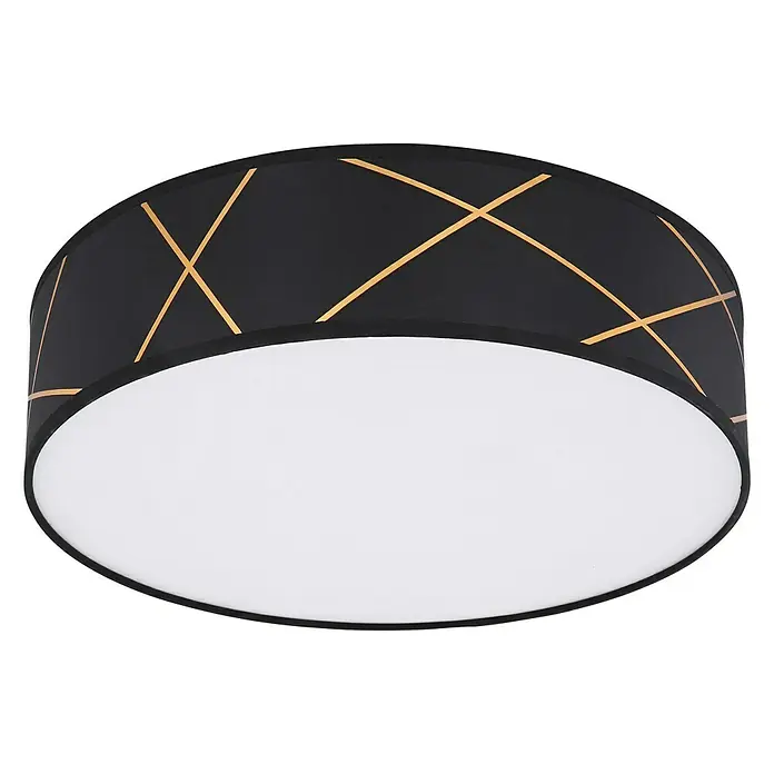 Globo LED-Deckenleuchte rund Bemmo - 24 W, Ø x H: 40 x 11 cm, Schwarz/Gold, Warmweiß - Ansicht von unten