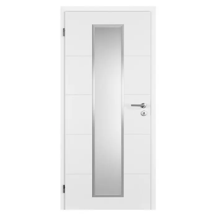 Doornite Sobna vrata sa staklom Quadro - 648 x 2.000 mm, DIN graničnik: Lijevo, Bijele boje, Središnji položaj: Saće - Pogled sprijeda