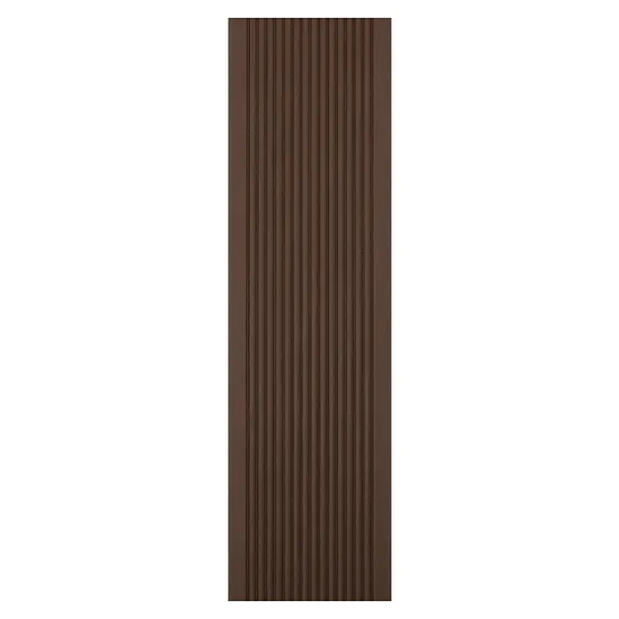 Kovalex WPC-Terrassendiele Exklusiv nach Maß - 300 x 14,5 x 2,6 cm, Braun, Mattiert - Vorderansicht