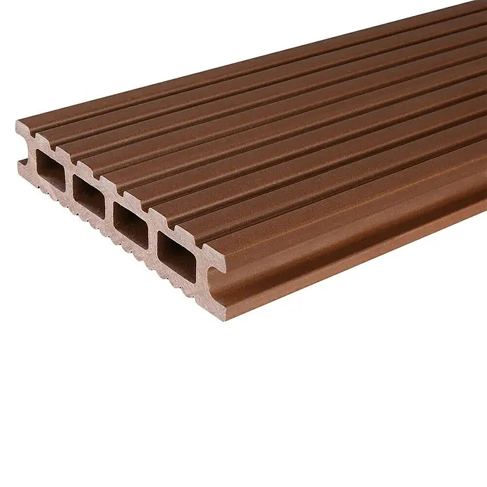 Kovalex WPC-Terrassendiele Exklusiv nach Maß - 300 x 14,5 x 2,6 cm, Braun, Mattiert - Detailaufnahme