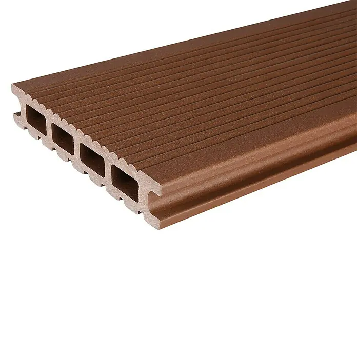 Kovalex WPC-Terrassendiele Exklusiv nach Maß - 300 x 14,5 x 2,6 cm, Braun, Mattiert - Detailaufnahme