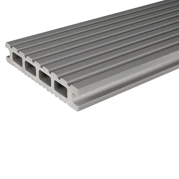 Kovalex WPC-Terrassendiele Exklusiv nach Maß - 300 x 14,5 x 2,6 cm, Grau, Mattiert - Detailaufnahme