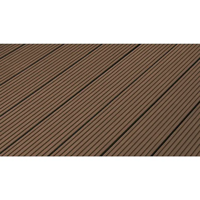 Kovalex WPC-Terrassendiele Exklusiv nach Maß - 300 x 14,5 x 2,6 cm, Braun, Mattiert - Detailaufnahme