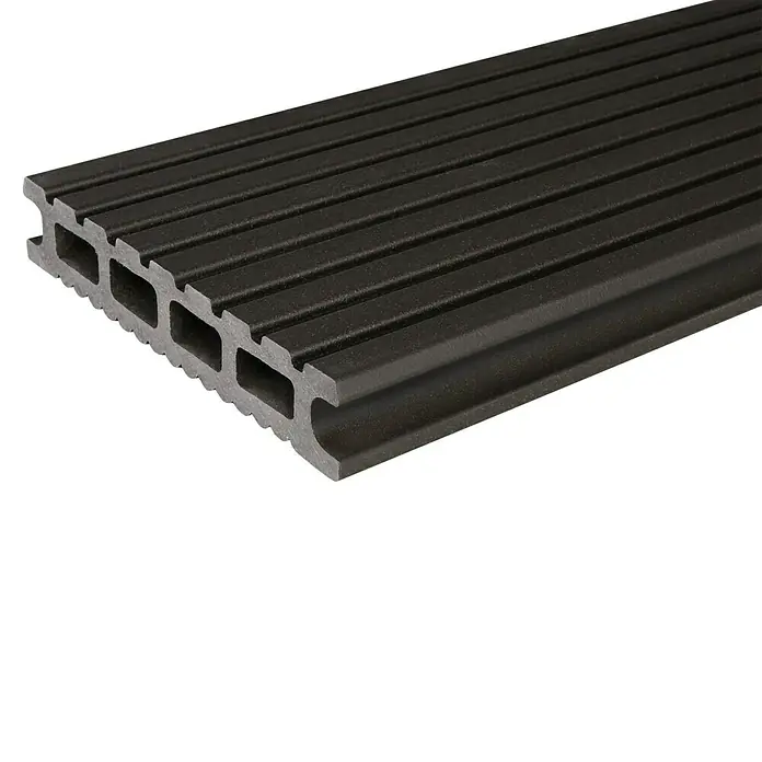 Kovalex WPC-Terrassendiele Exklusiv nach Maß - 300 x 14,5 x 2,6 cm, Graubraun, Mattiert - Detailaufnahme
