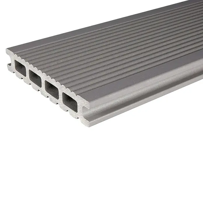 Kovalex WPC-Terrassendiele Exklusiv nach Maß - 300 x 14,5 x 2,6 cm, Grau, Mattiert - Detailaufnahme