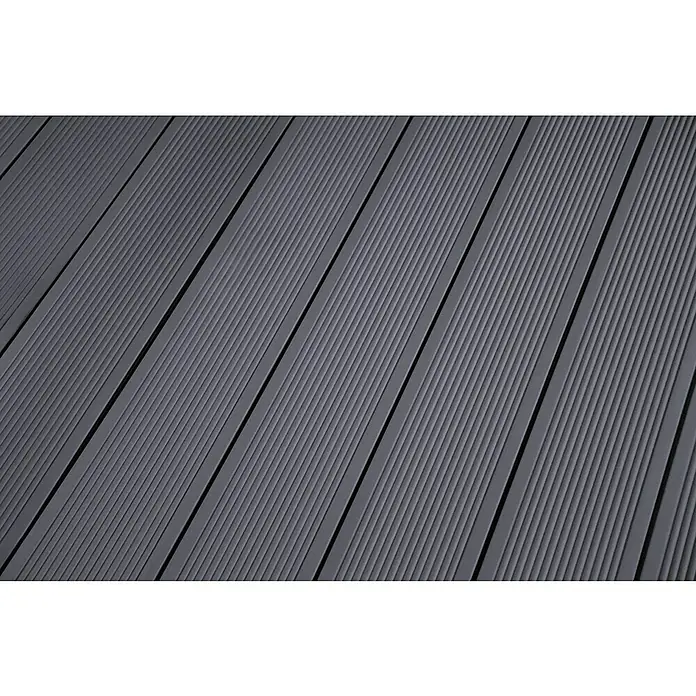Kovalex WPC-Terrassendiele Exklusiv nach Maß - Steingrau, Mattiert, 300 x 14,5 x 2,6 cm - Detailaufnahme