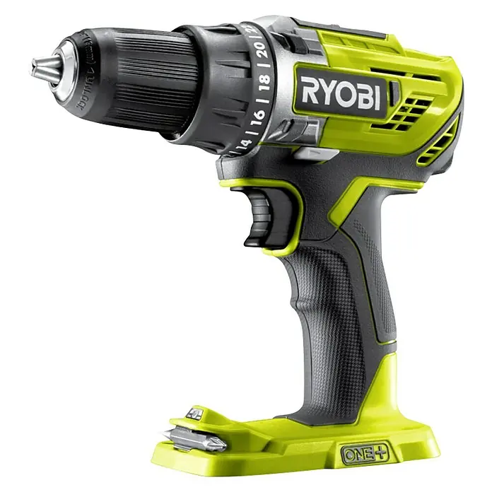 Ryobi ONE+ Maschinen-Set R18CK4E-242S - 8 -tlg., 2 Akkus - Diagonale Ansicht