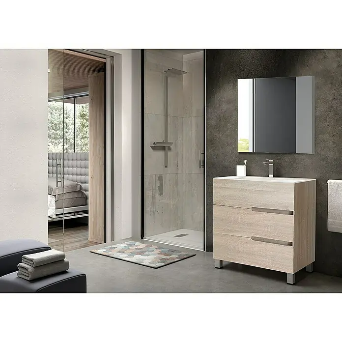 Mueble de lavabo Lisa - L x An x Al: 45 x 80 x 82 cm, Cambrian, Mate - Foto ambiente