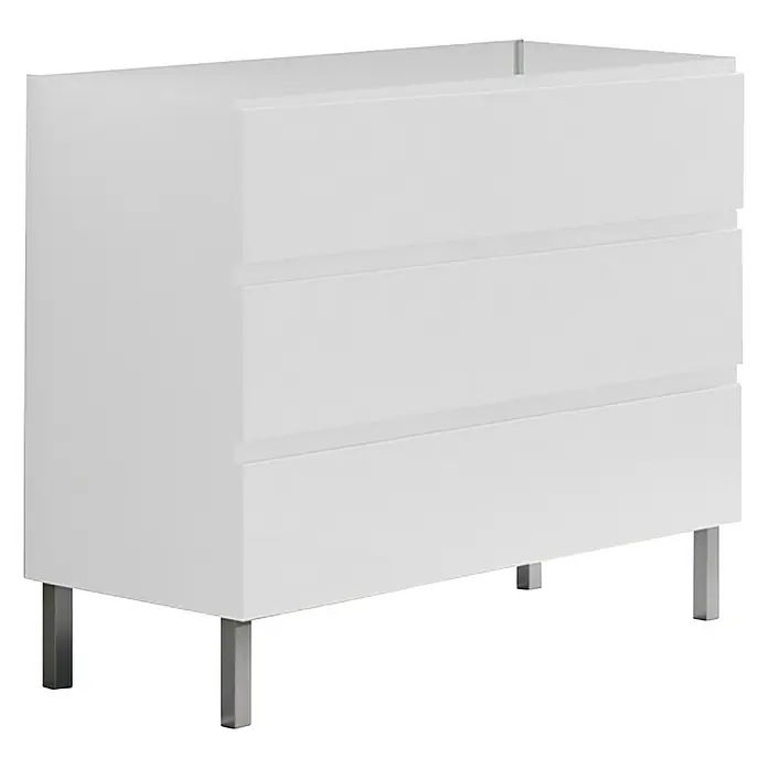 Mueble de lavabo Sena - L x An x Al: 45 x 80 x 80 cm, Blanco, Mate - Vista angular