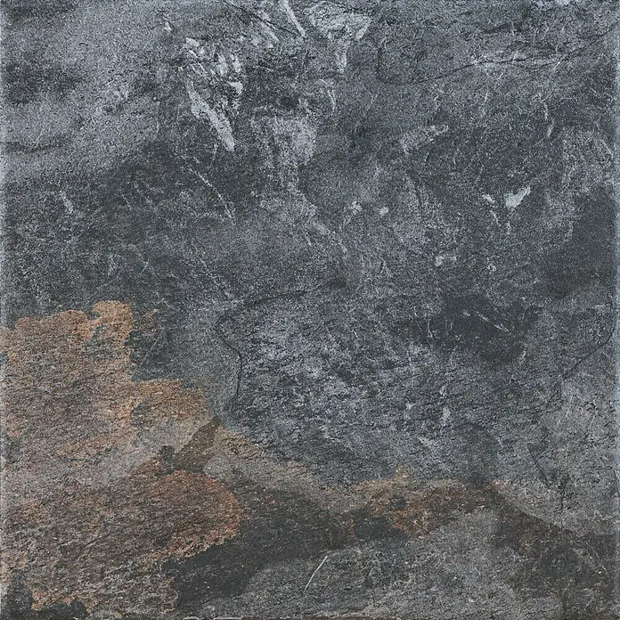 Pavimento porcelánico Vulcan - 45 x 45 cm, Grafito, Rústico - Primer plano