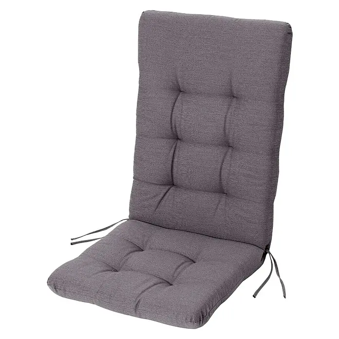 Sunfun Island Hochlehner-Auflage - Taupe, L x B x H: 114 x 45 x 9 cm, Polyester - Diagonale Ansicht