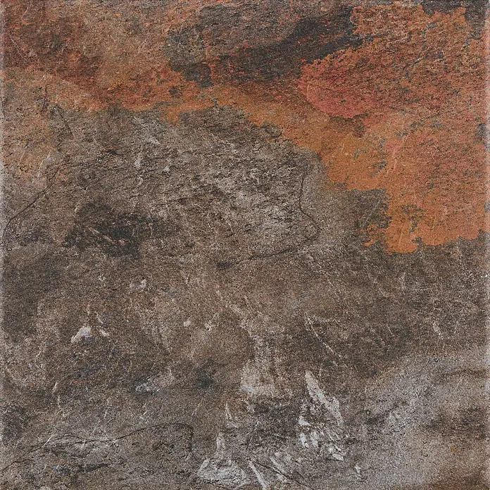 Pavimento porcelánico Vulcan - 45 x 45 cm, Magma, Rústico - Primer plano