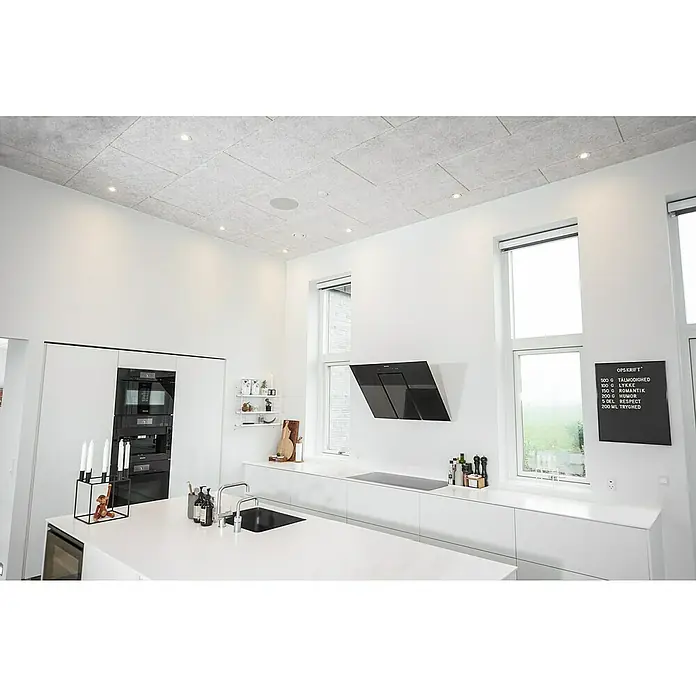 FibroTech Akustikplatte Xtra Fein - Signalweiß, 1.200 x 600 x 25 mm, 1 Paneel - Stimmungsaufnahme