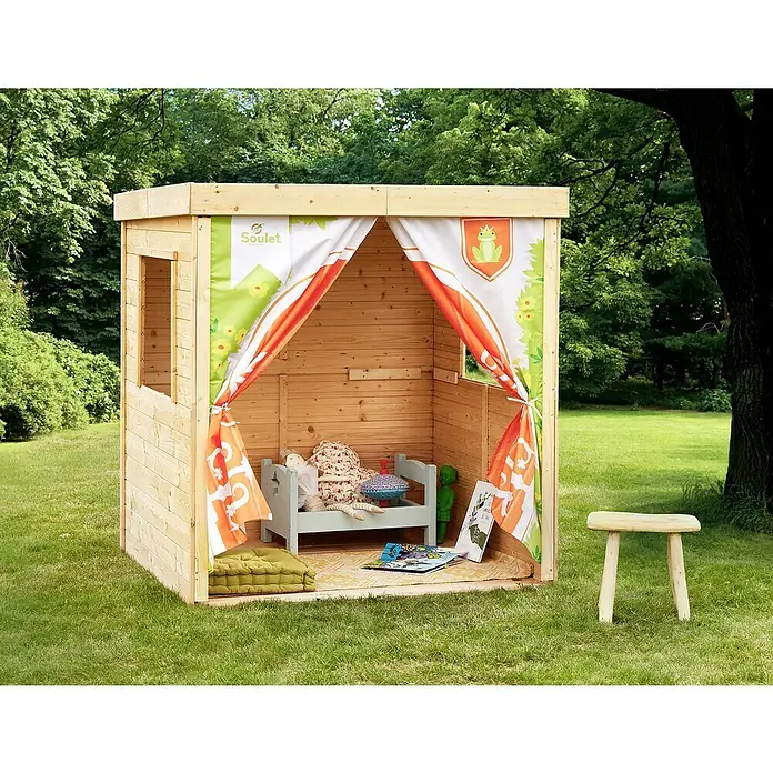 Forest-Style Dječja kućica Princess - D x Š x V: 124 x 125 x 132 cm, Materijal: Drvo - Živopisni prikaz