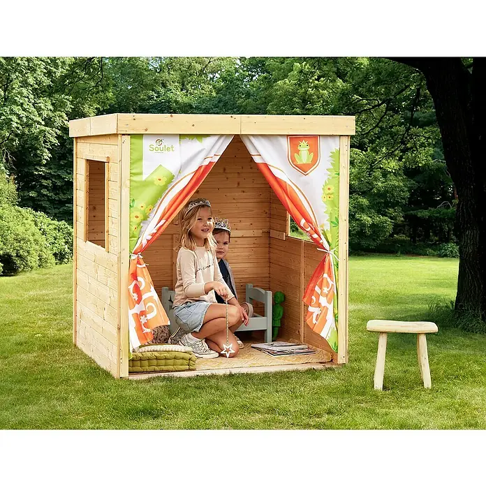 Forest-Style Dječja kućica Princess - D x Š x V: 124 x 125 x 132 cm, Materijal: Drvo - Proizvod u upotrebi