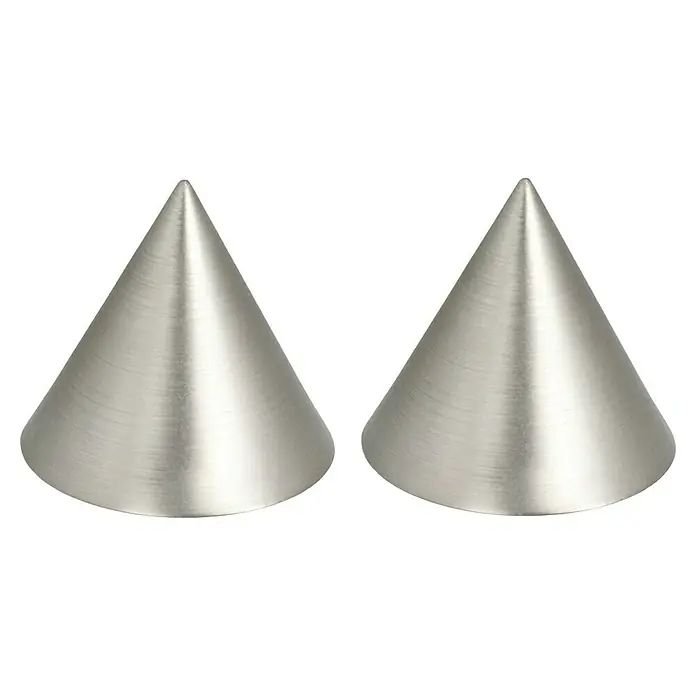 Expo Ambiente Endstück Cone - Edelstahloptik, 16 mm - Vorderansicht