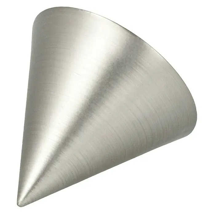 Expo Ambiente Endstück Cone - Edelstahloptik, 16 mm - Diagonale Ansicht