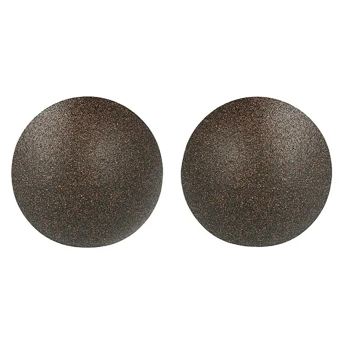 Expo Ambiente Endstück Ball - Rost, Geeignet für: Gardinenstangen Ø 20 mm, 2 Stk. - Vorderansicht