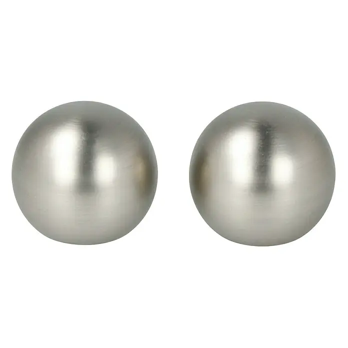 Expo Ambiente Endstück Ball - Edelstahloptik, 16 mm - Vorderansicht