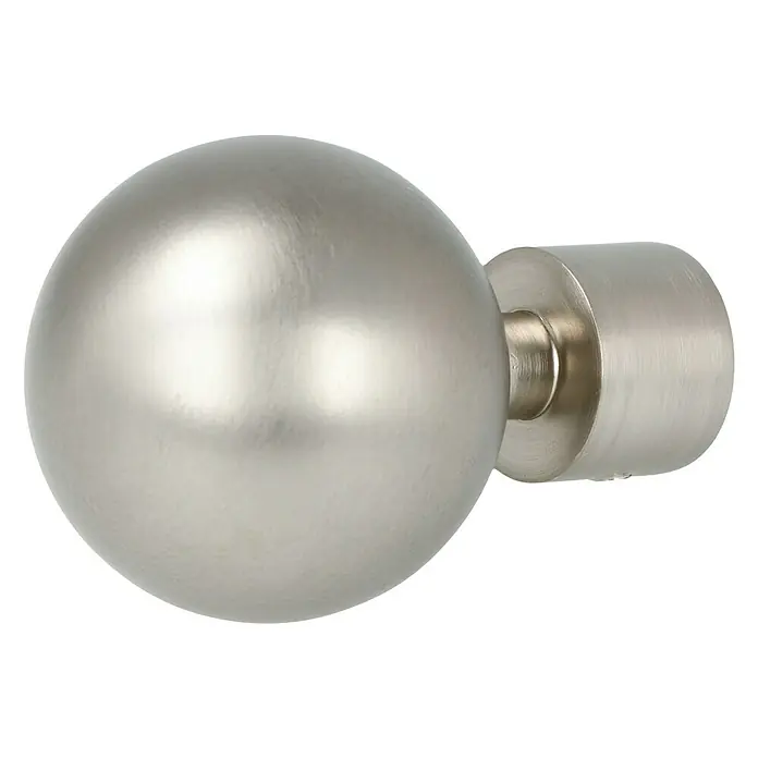 Expo Ambiente Endstück Ball-Classic - Edelstahloptik, 16 mm - Diagonale Ansicht