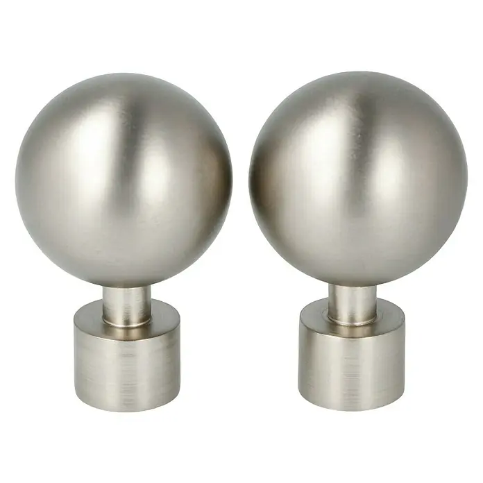 Expo Ambiente Endstück Ball-Classic - Edelstahloptik, 16 mm - Vorderansicht