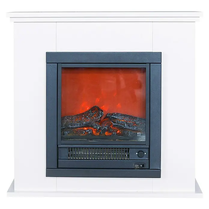 BHP Elektrischer Kamin - Weiß, 1.150 W, 700 x 185 x 710 cm - Vorderansicht