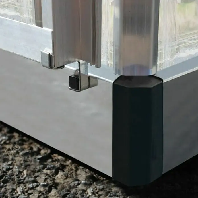 Palram – Canopia Staklenik Hybrid - 3,06 x 1,85 x 2,08 m, Polikarbonat, Debljina stakla bočne stijenke: 0,75 mm, Srebrne boje - Detaljan prikaz