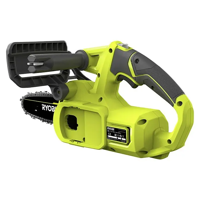 Ryobi ONE+ Akumulatorska lančana pila RY18CS20A-0 - 18 V, Litij-ionska, Bez akumulatora, Dužina mača: 20 cm - Dijagonalni pogled