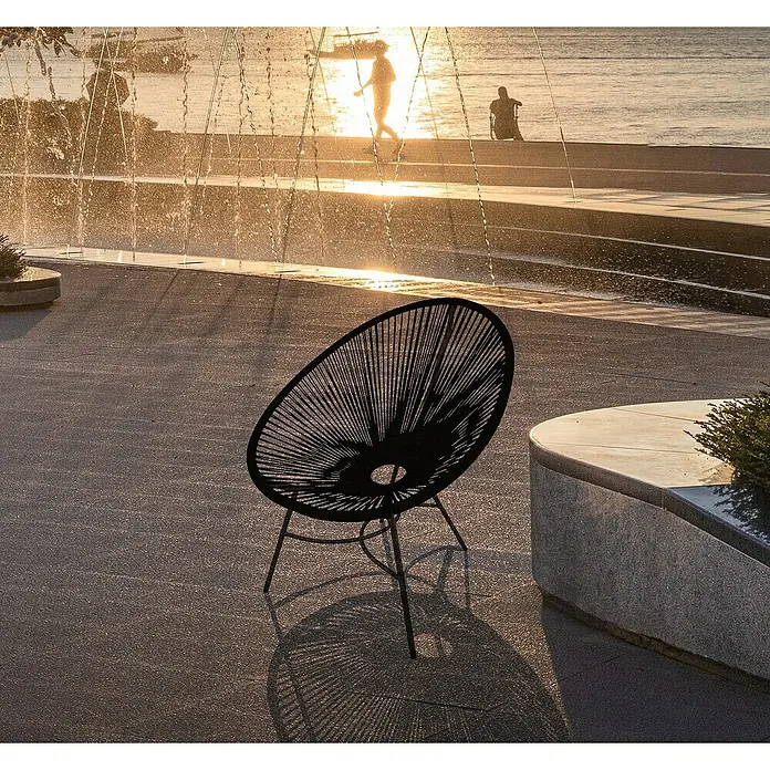 Sunfun Sillón de jardín Fidji - Negro - Foto ambiente