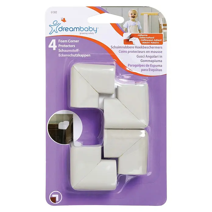 Dreambaby Eckenschutz - Grau, L x B x H: 40 x 35 x 15 mm, 4 Stk. - Vorderansicht
