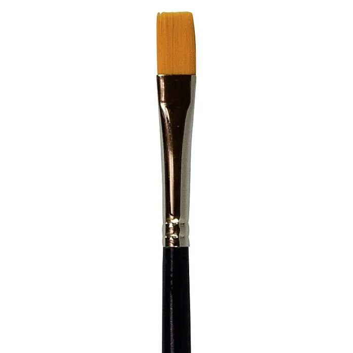 Talens Pincel plano angular  AC Toray 194 - Tamaño pincel: N.18, Fibra sintética, Madera - Primer plano