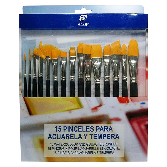 Talens Set de pinceles de manualidades Short - 15 pzs. - Vista frontal