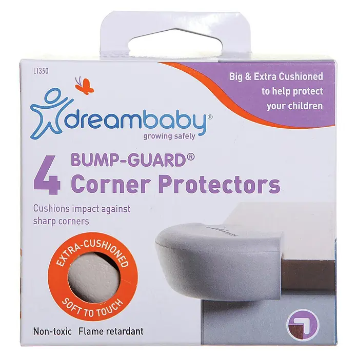 Dreambaby Eckenschutz Bump Guard - Grau, L x B: 97 x 72 mm, 4 Stk. - Vorderansicht