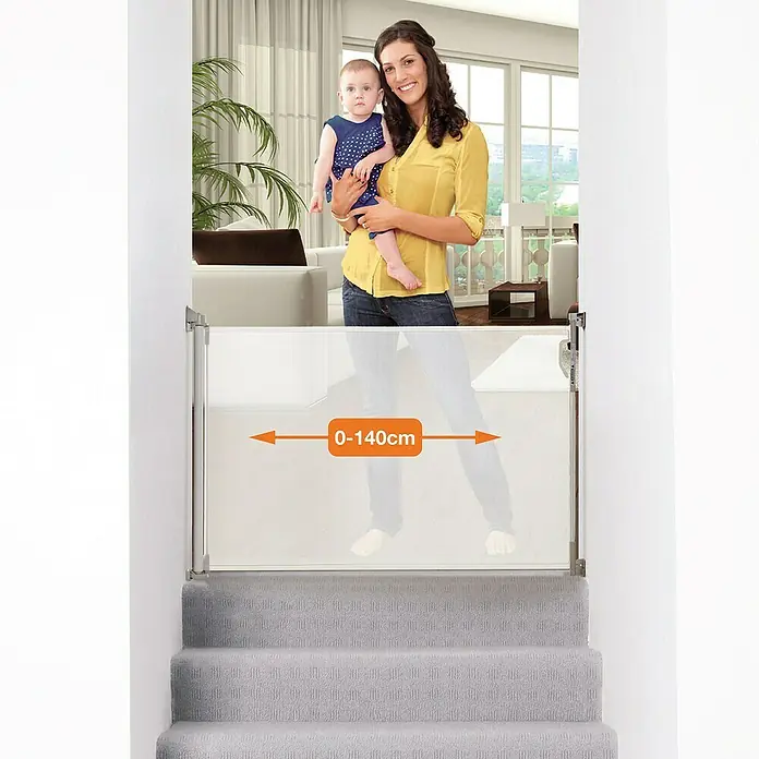 Dreambaby Treppenschutzrollo - Länge: 140 cm, Weiß - Anwendungsbeispiel