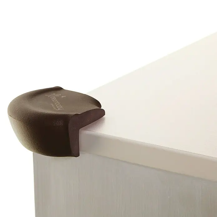 Dreambaby Eckenschutz Bump Guard - Braun, L x B: 97 x 72 mm, 4 Stk. - Detailaufnahme