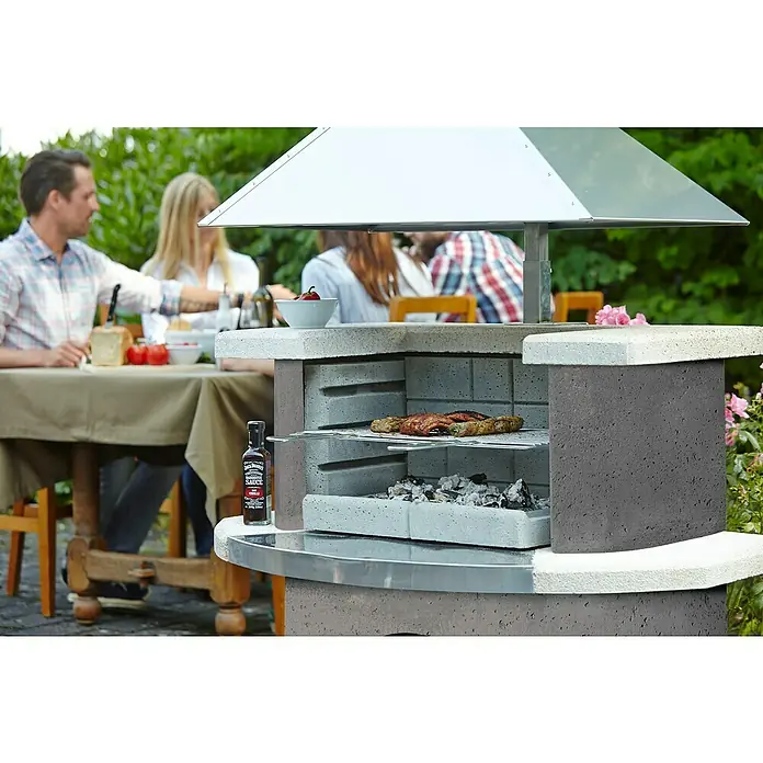 Buschbeck Grillkamin Zürich - Hauptgrillfläche: 54 x 34 cm - Anwendungsbeispiel