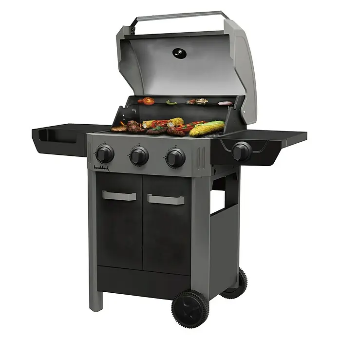 Buschbeck Gasgrill Grenada 3 - Anzahl Brenner: 3, Hauptgrillfläche: 60 x 42 cm, 12,3 kW - Diagonale Ansicht