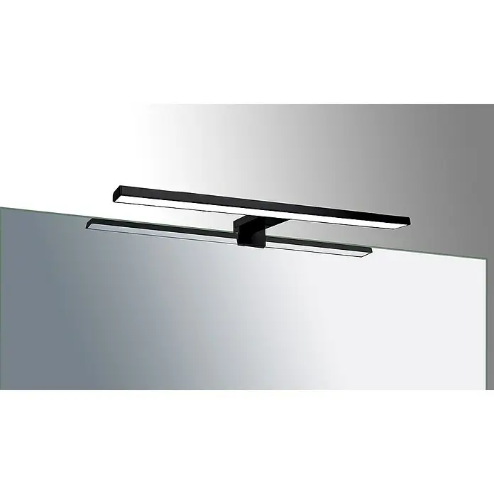 Aplique LED para espejo Altair 50 - 7 W, Negro, L x An x Al: 10,8 x 50 x 4,1 cm - Primer plano