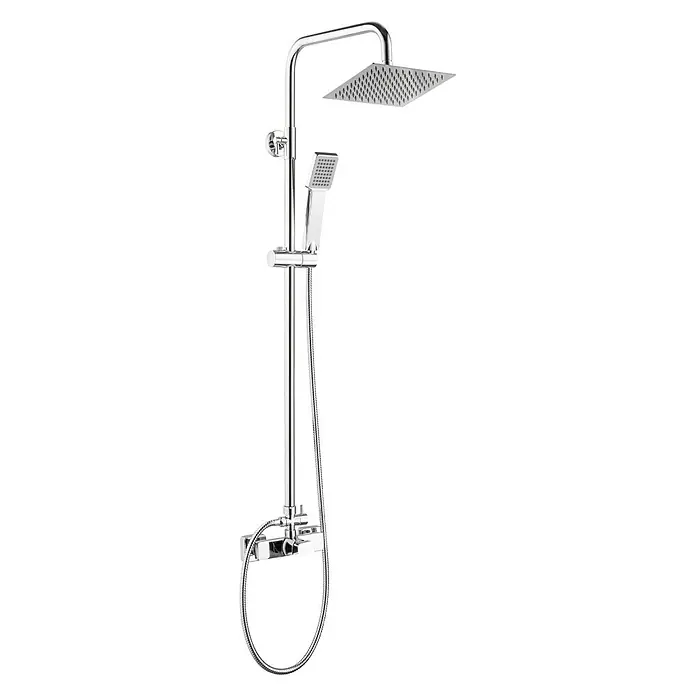 Sistema de ducha Chale - Con grifo monomando, Número de tipos de chorro: 1 ud., Gris - Vista angular