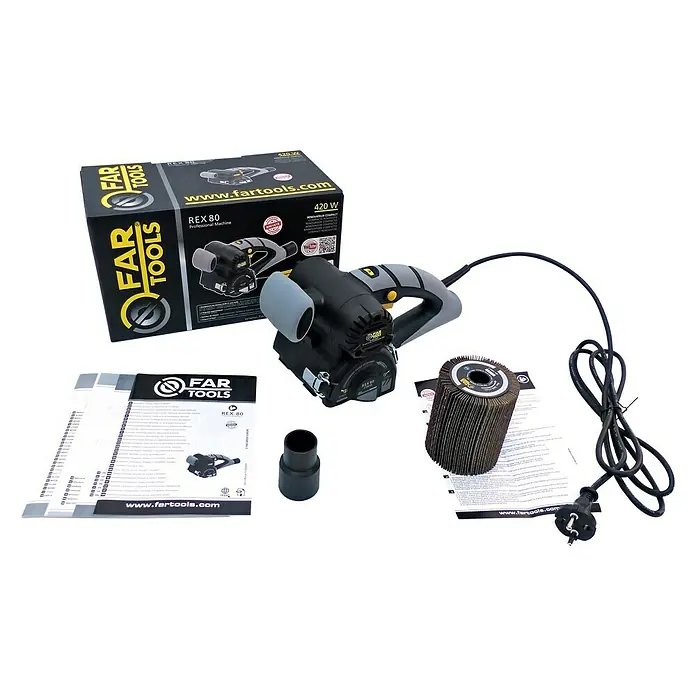 Fartools Multischleifer Renovator REX 80 Compact - 420 W, Drehzahl: 1.000 U/min - 3.200 U/min - Diagonale Ansicht