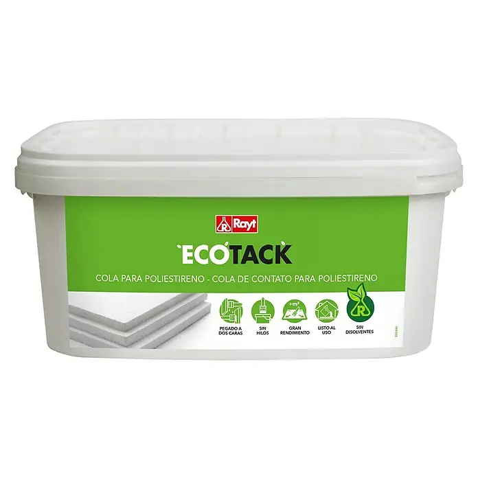 Rayt Adhesivo de poliestireno expandido Ecotack - 2,5 kg, Cubo, Pastoso - Vista frontal