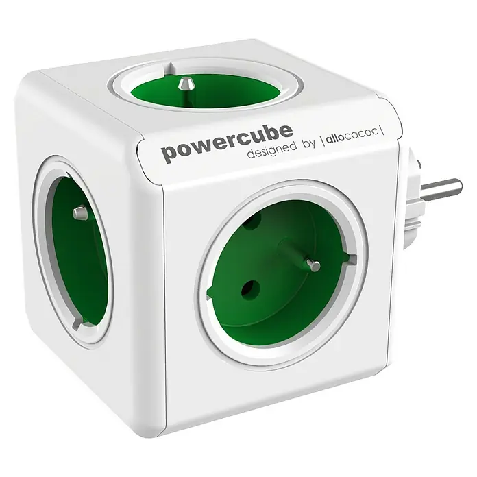 Ladrón Power Cube - Blanco, 16 A, 240 W - Vista angular