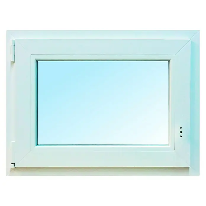 Solid Elements Ventana de PVC Practicable-Oscilobatiente - An x Al: 80 x 60 cm, Izquierda, Blanco, Sin persiana - Vista frontal