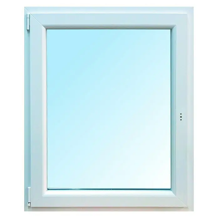 Solid Elements Ventana de PVC Practicable-Oscilobatiente - An x Al: 90 x 120 cm, Izquierda, Blanco, Sin persiana - Vista frontal